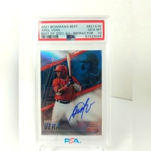 2021 Bowman's Best Arol Vera Auto Refractor # B21-AVE PSA 10 GEM MINT